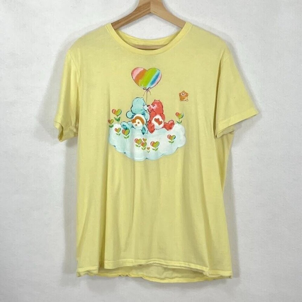 Care Bears Nose Kiss Short Sleeve Hot Topic Graphic T-Shirt Pastel Y2K Retro  L